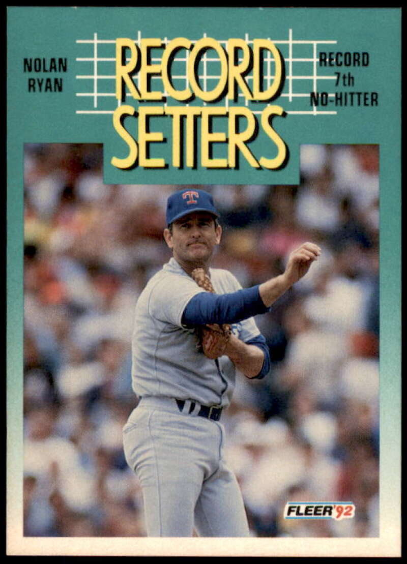 Nolan Ryan RS Card 1992 Fleer #682  Image 1