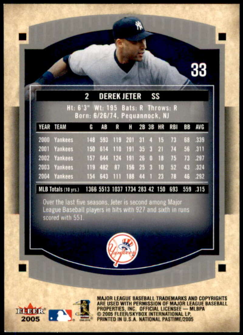 Derek Jeter Card 2005 National Pastime #33  Image 2