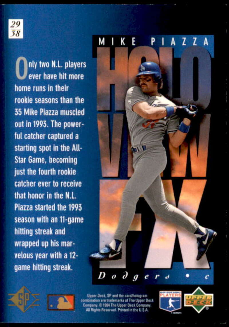 Mike Piazza Card 1994 SP Holoviews #29  Image 2