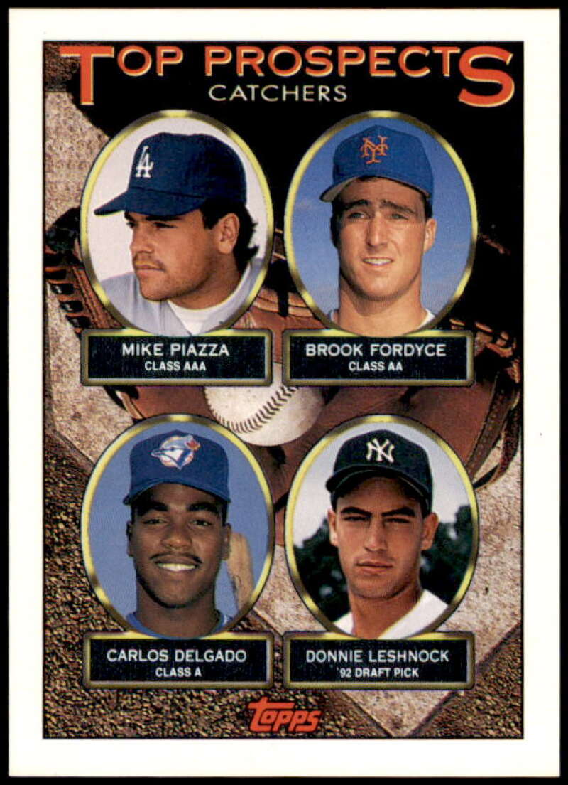 Mike Piazza/Fordyce/Carlos Delgado/Leshnock Rookie Card 1993 Topps #701  Image 1