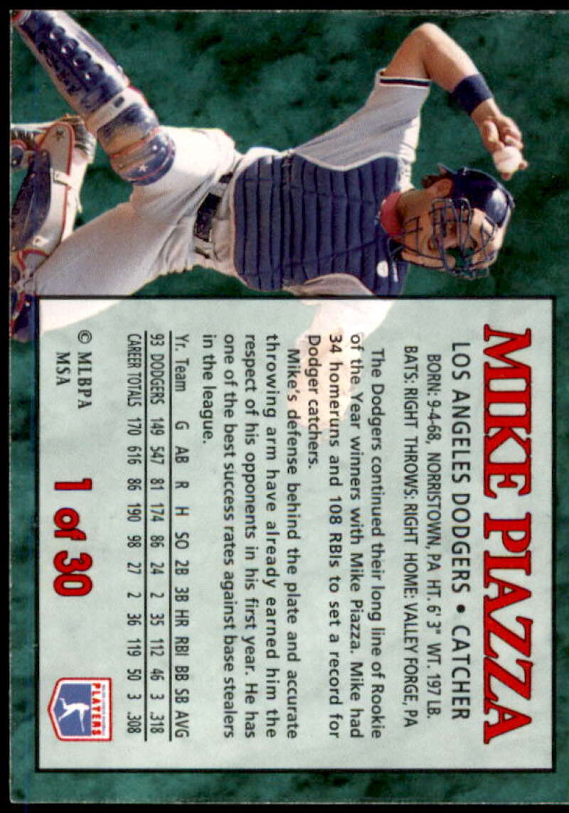 Mike Piazza Card 1994 Post #1  Image 2