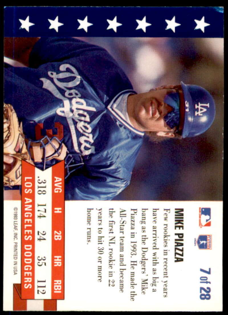 Mike Piazza Card 1994 Donruss MVPs #7  Image 2