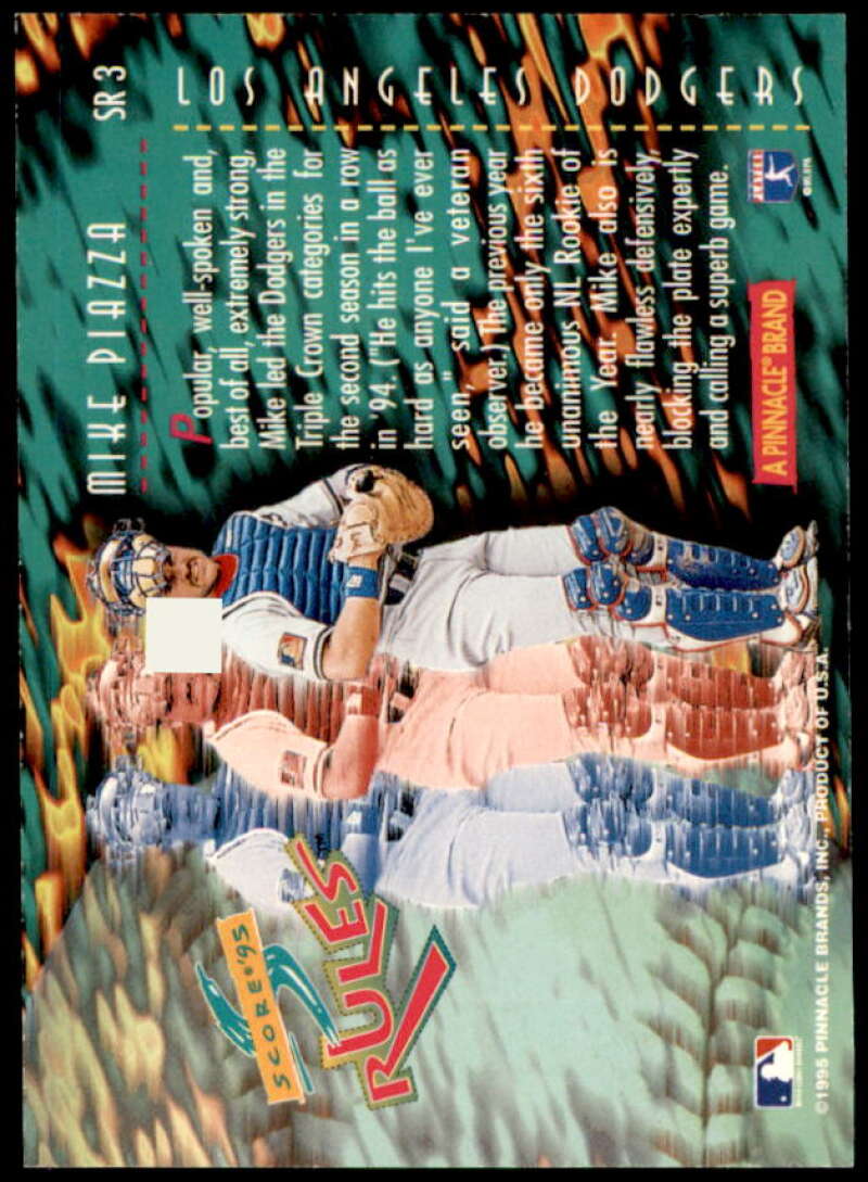 Mike Piazza Card 1995 Score Rules #SR3  Image 2