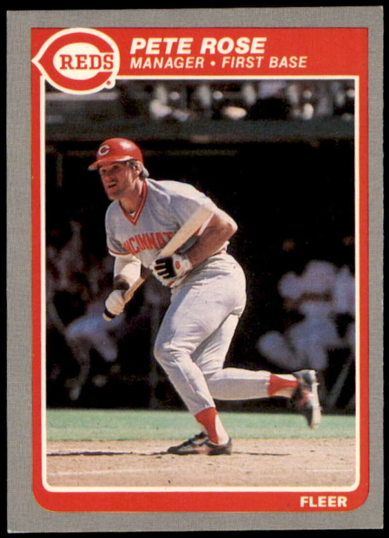 Pete Rose Card 1985 Fleer #550  Image 1