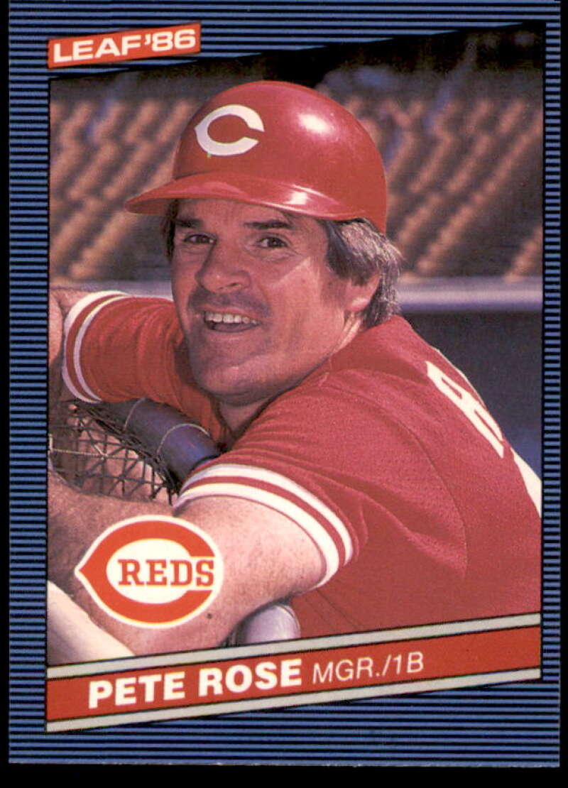 Pete Rose Card 1986 Leaf/Donruss #53  Image 1