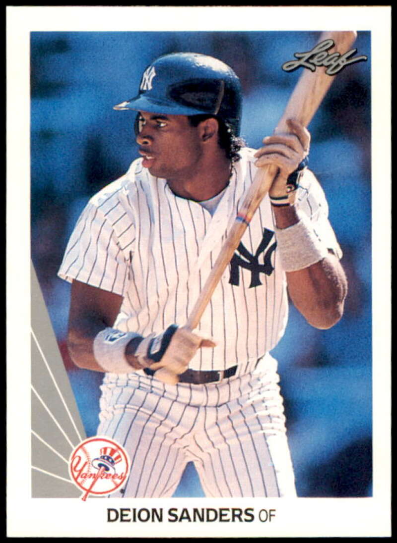 Deion Sanders Rookie Card 1990 Leaf #359  Image 1