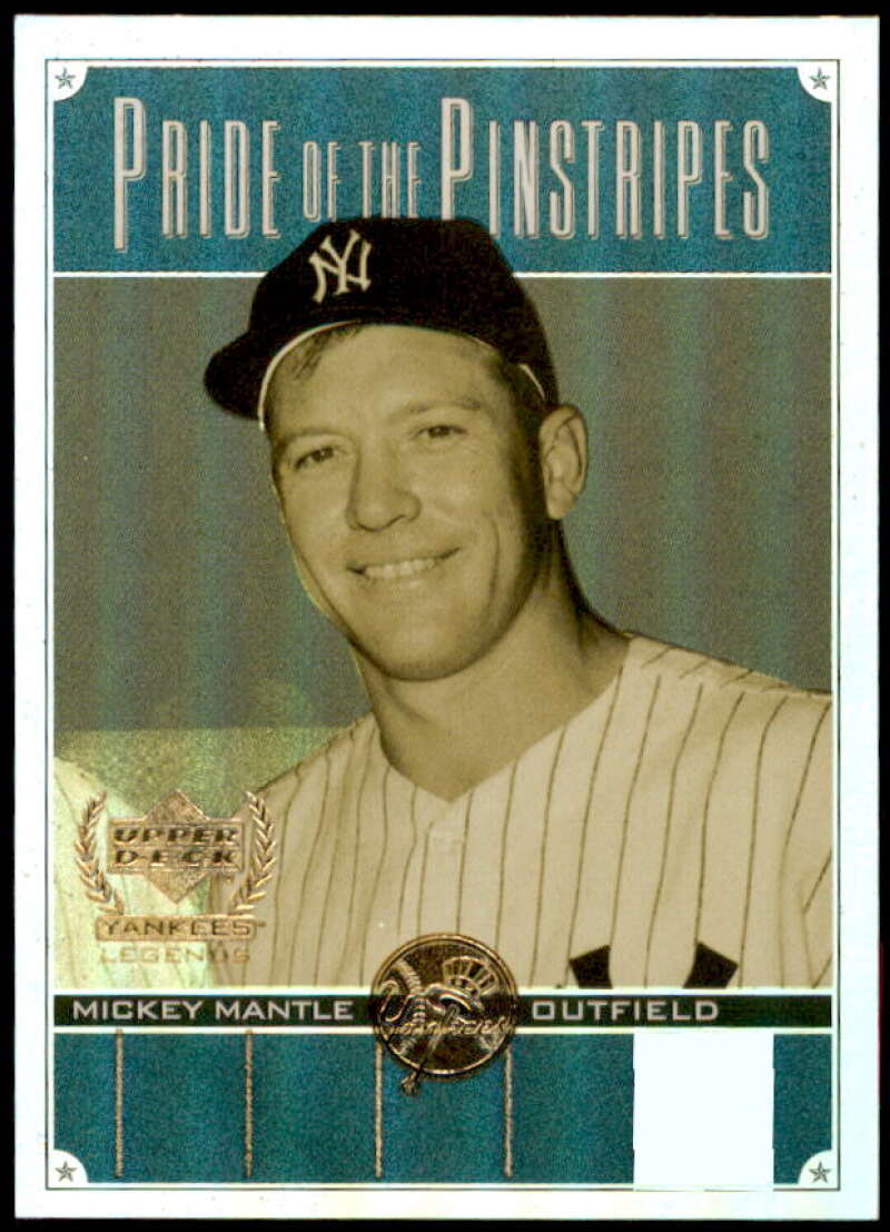 Mickey Mantle Card 2000 Upper Deck Yankees Legends Pride of the Pinstripes #PP2  Image 1
