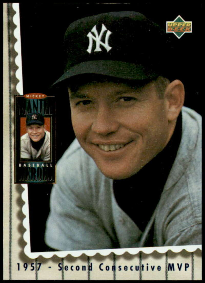 Mickey Mantle/1957 Second Consecutive/MVP 1994 Upper Deck Mantle Heroes #67  Image 1