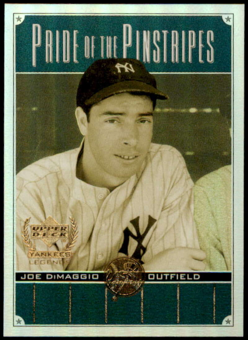 Joe DiMaggio Card 2000 Upper Deck Yankees Legends Pride of the Pinstripes #PP3  Image 1