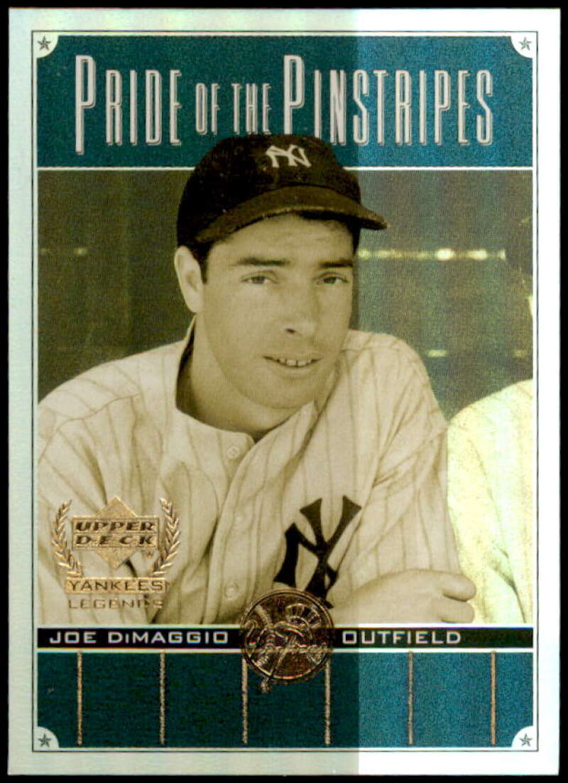 Joe DiMaggio Card 2000 Upper Deck Yankees Legends Pride of the Pinstripes #PP3  Image 1