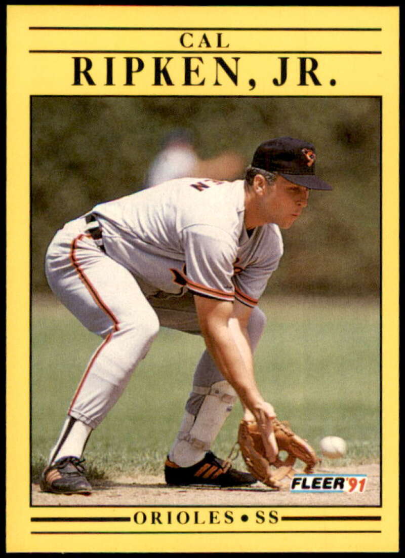 Cal Ripken Card 1991 Fleer #490  Image 1