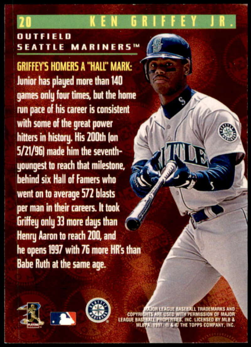 Ken Griffey Jr. Card 1996 Topps Members Only 55 #20  Image 2