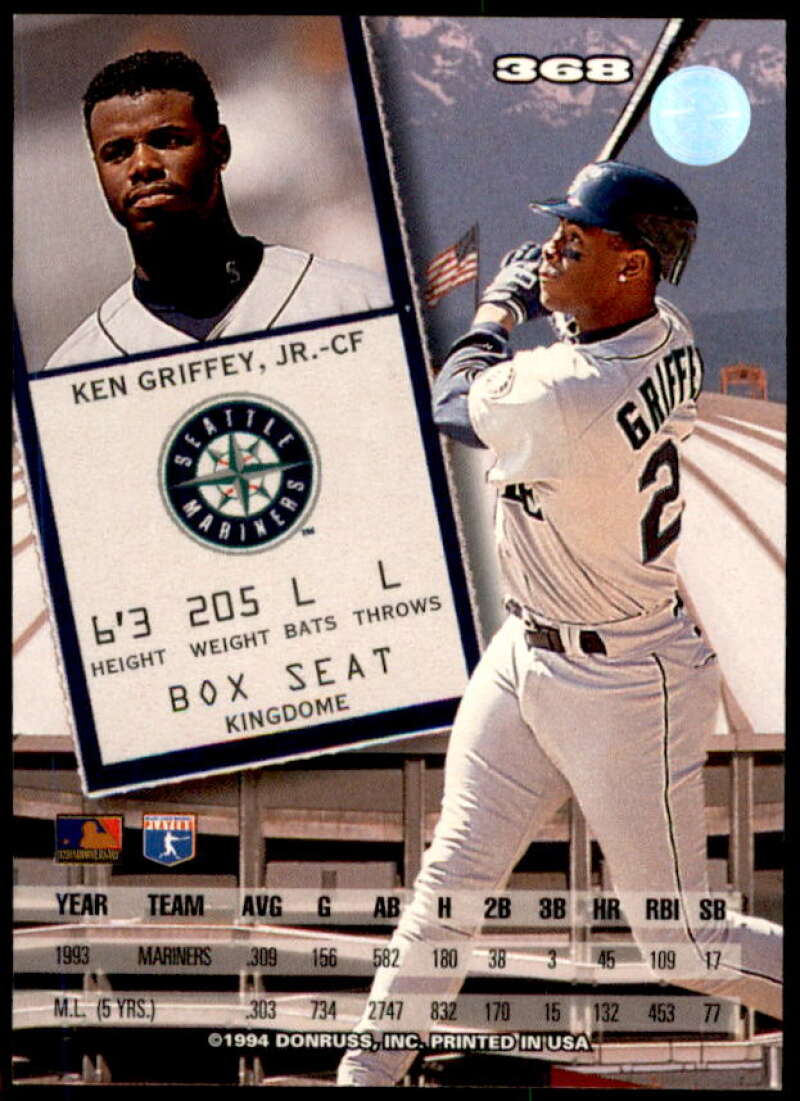 Ken Griffey Jr. Card 1994 Leaf #368  Image 2