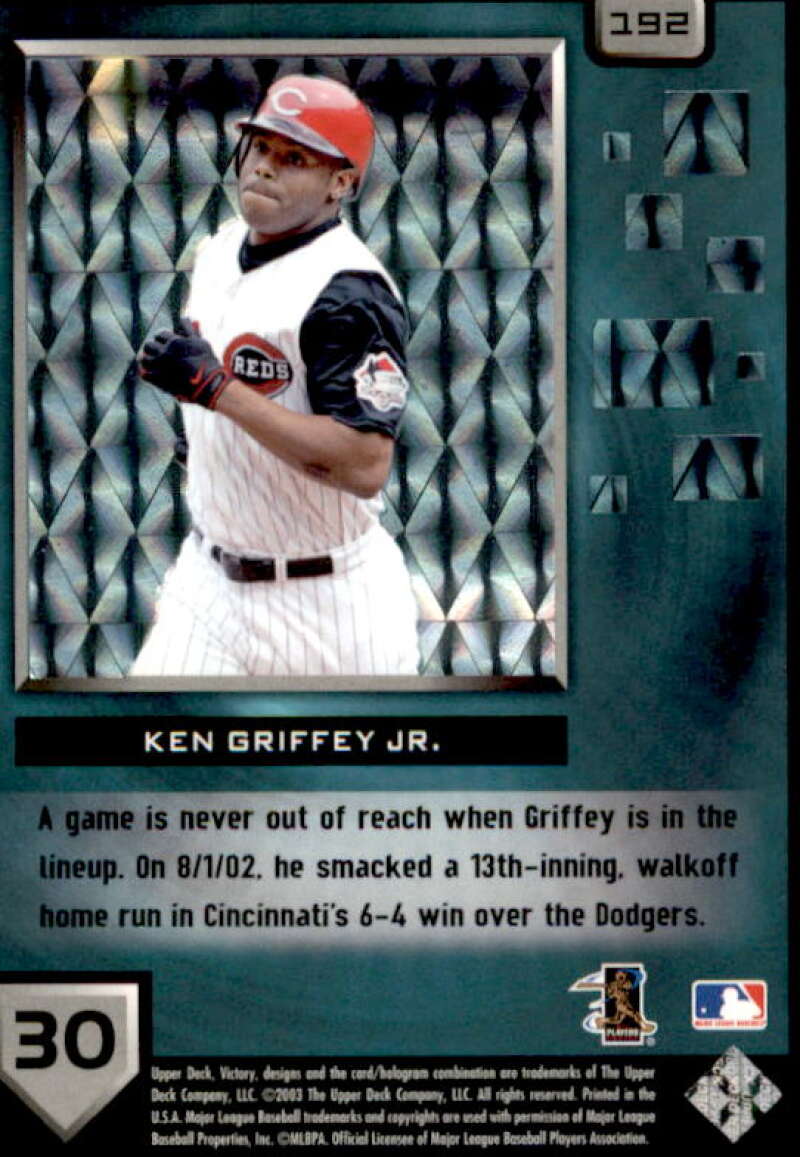 Ken Griffey Jr. DM Card 2003 Upper Deck Victory #192  Image 2