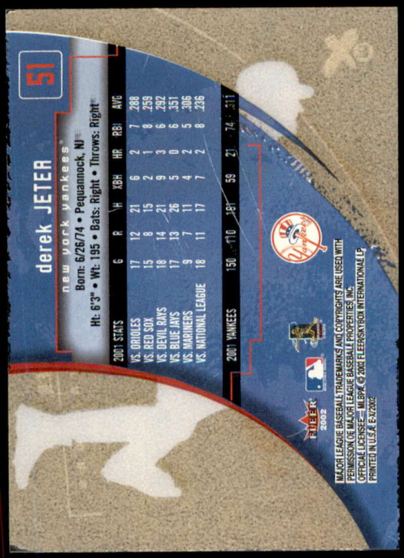 Derek Jeter Card 2002 E-X #51  Image 2