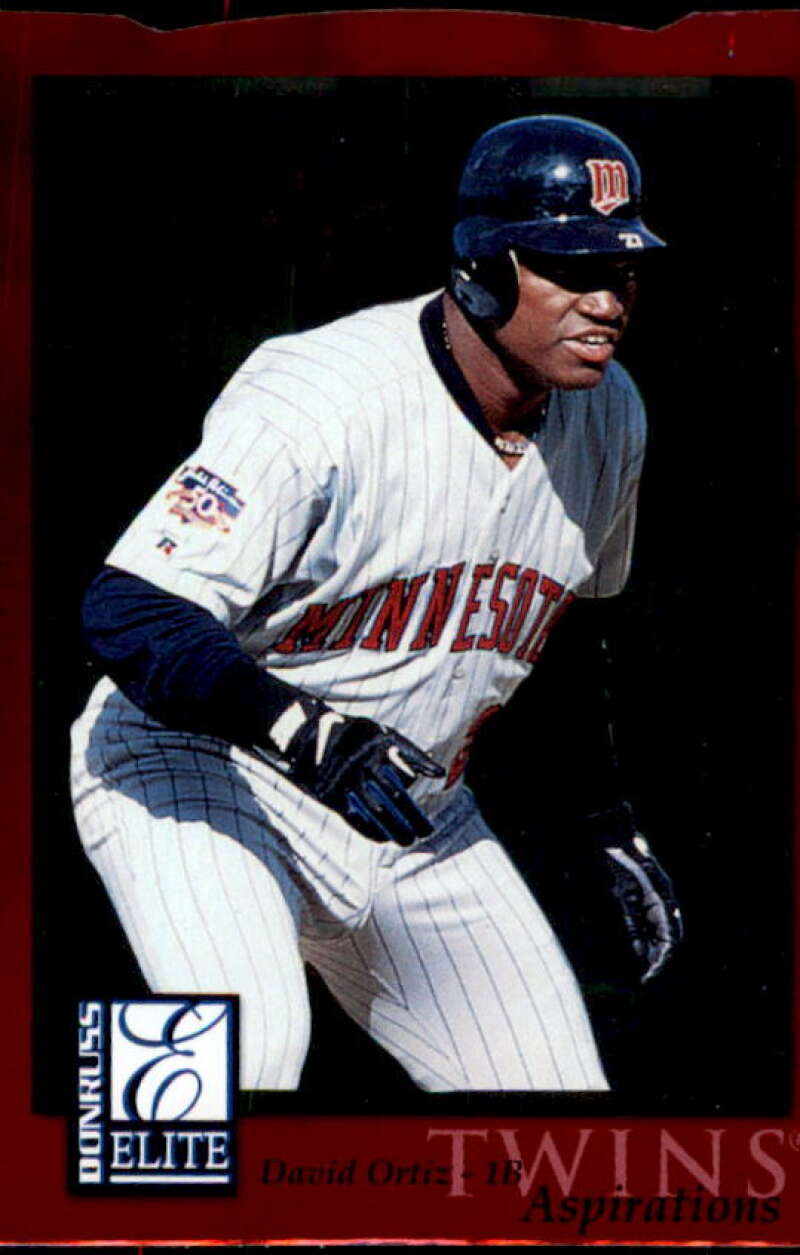 David Ortiz Rookie Card 1998 Donruss Elite Aspirations #99  Image 1