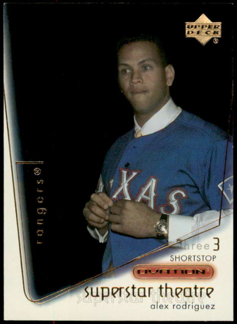 Alex Rodriguez Card 2001 Upper Deck Ovation Superstar Theatre #ST8  Image 1