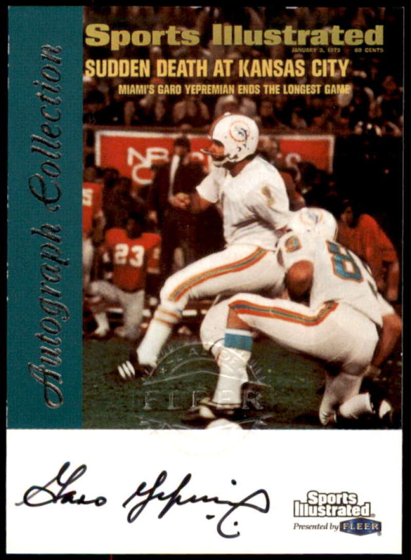 Garo Yepremian Card 1999 Sports Illustrated Autographs #35  Image 1