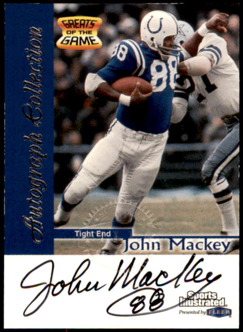 John Mackey Card 1999 Sports Illustrated Autographs #16  Image 1