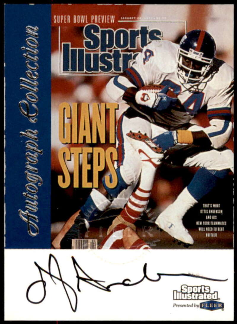 Ottis Anderson Card 1999 Sports Illustrated Autographs #1  Image 1