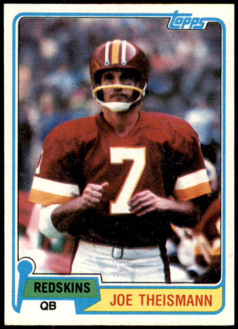 Joe Theismann Card 1981 Topps #165  Image 1