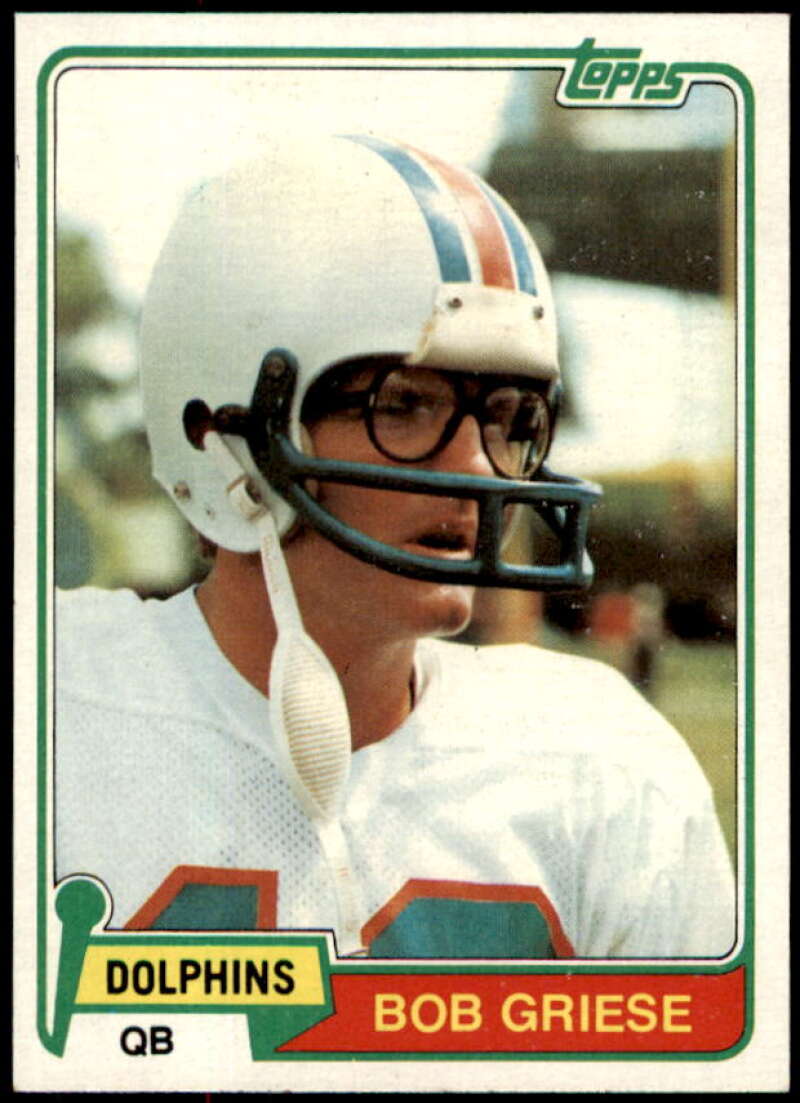 Bob Griese Card 1981 Topps #482  Image 1