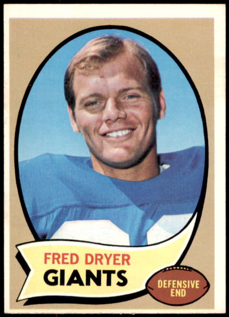 Fred Dryer Rookie Card 1970 Topps #247  Image 1