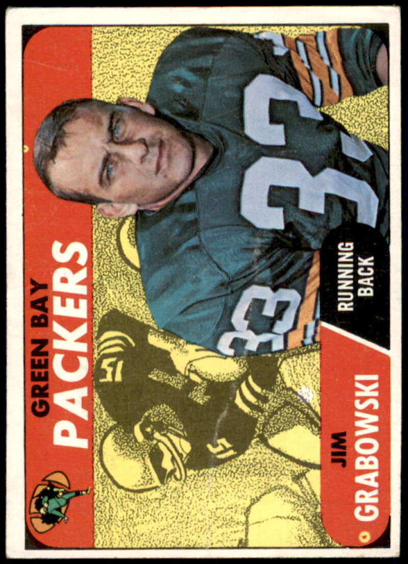 Jim Grabowski Rookie Card 1968 Topps #183  Image 1