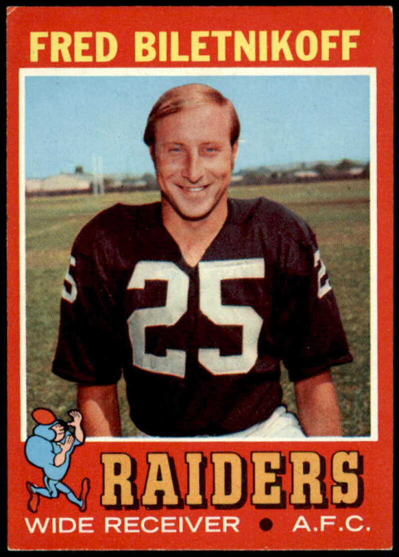 Fred Biletnikoff Card 1971 Topps #178  Image 1