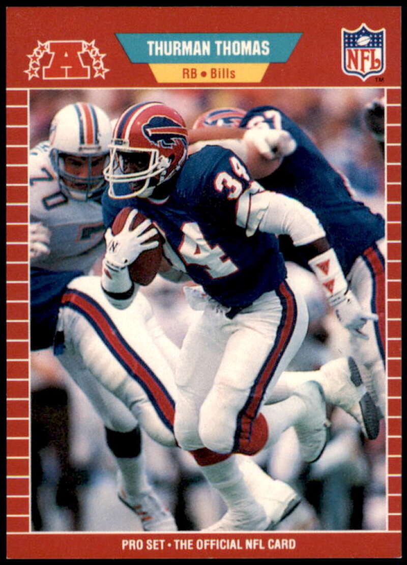 Thurman Thomas Rookie Card 1989 Pro Set #32  Image 1