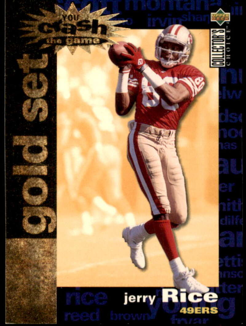 Jerry Rice Card 1995 Collector's Choice Crash The Game Gold #C22A  Image 1