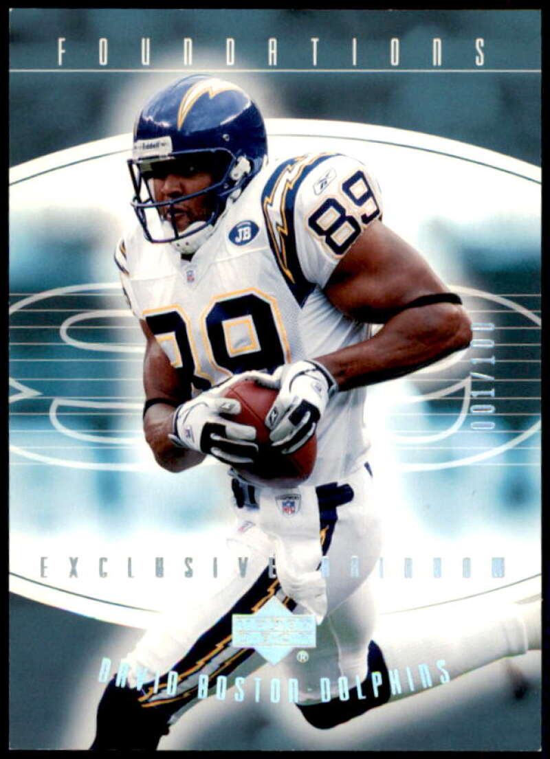 David Boston Card 2004 Upper Deck Foundations Exclusive Rainbow Silver #51  Image 1