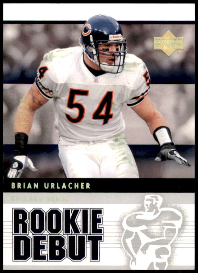 Brian Urlacher Card 2005 Upper Deck Rookie Debut Gold Spectrum #17  Image 1