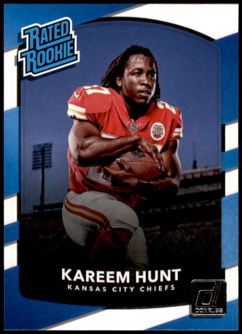 Kareem Hunt RR Rookie Card 2017 Donruss #332  Image 1