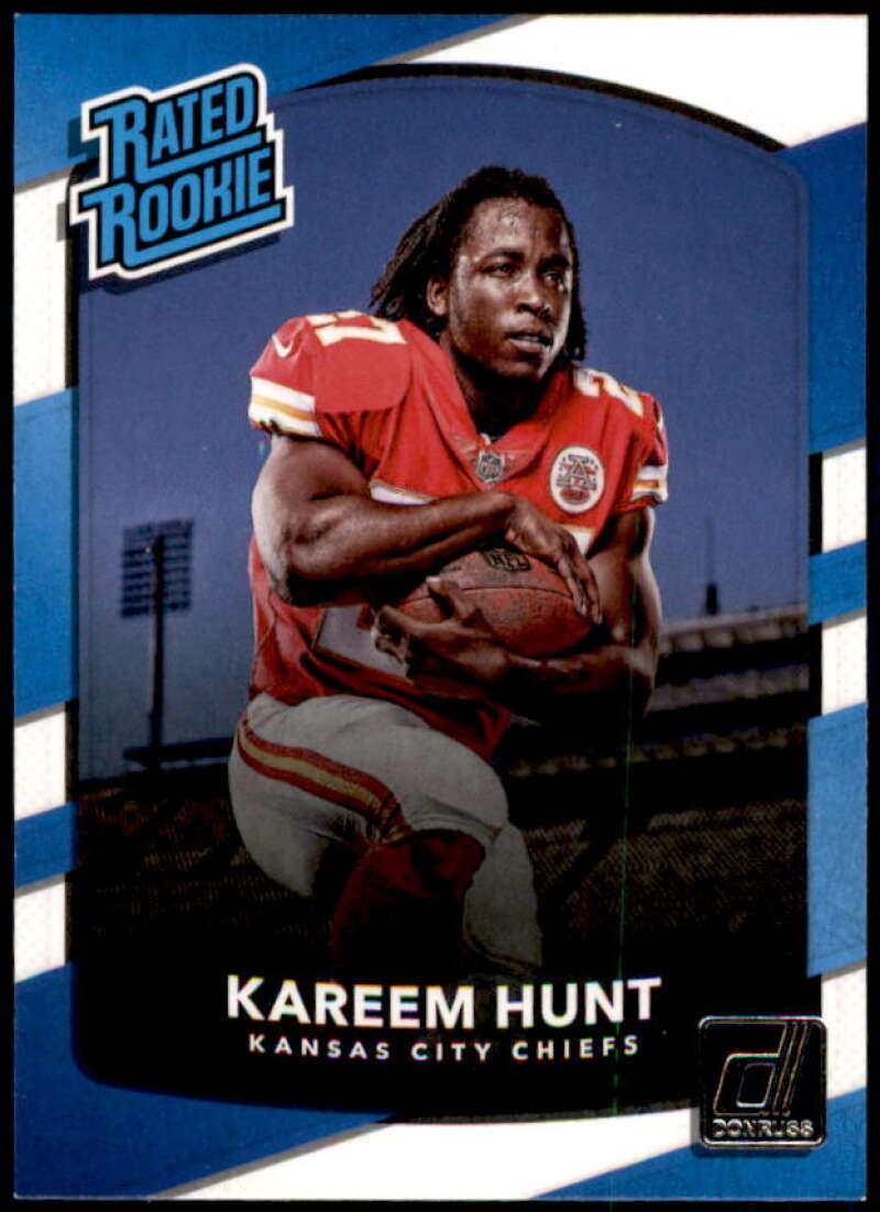 Kareem Hunt RR Rookie Card 2017 Donruss #332  Image 1