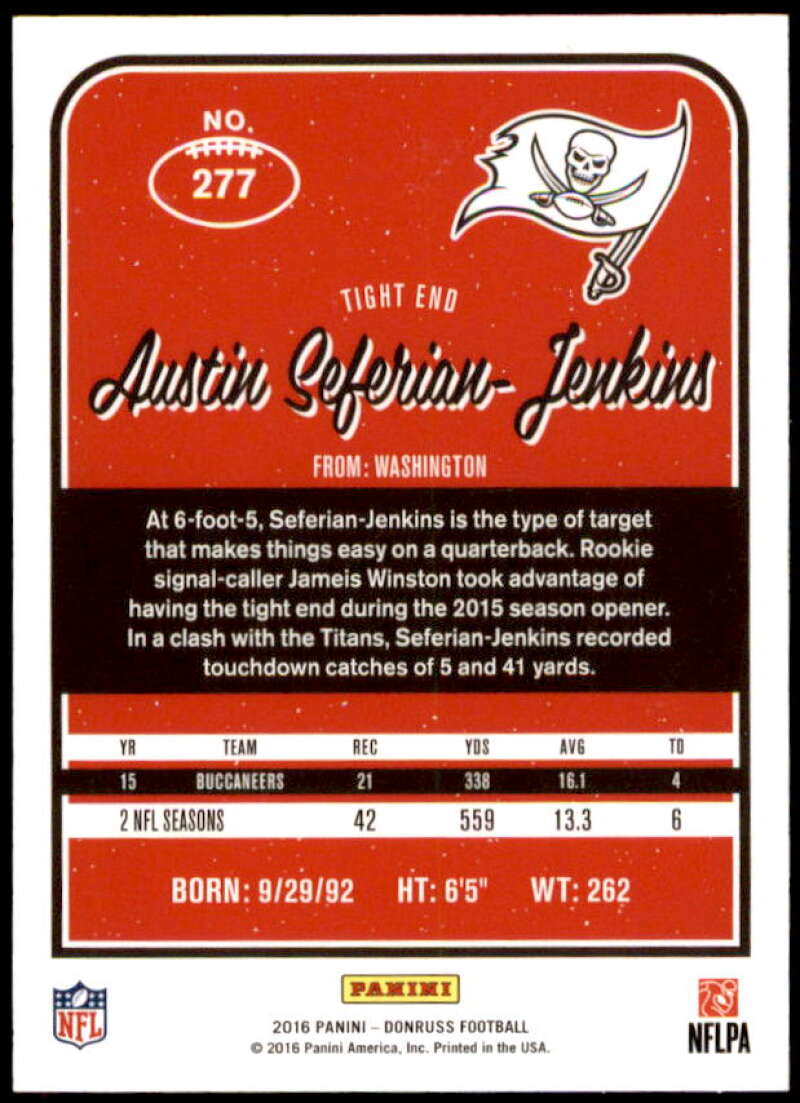 Austin Seferian-Jenkins Card 2016 Donruss Stat Line Season #277  Image 2