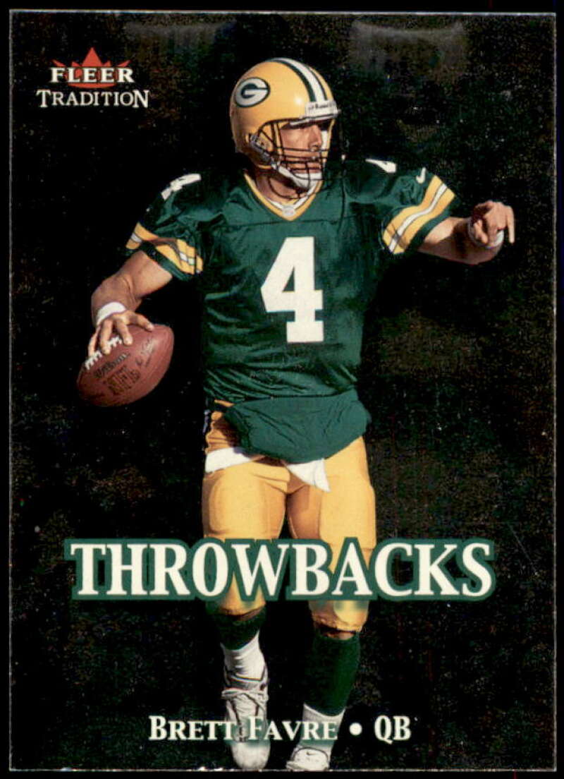 Brett Favre Card 2000 Fleer Tradition Throwbacks #11  Image 1