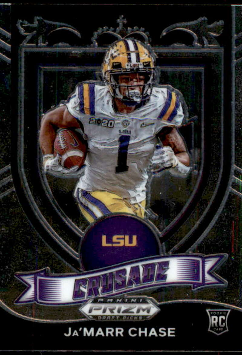 Ja'Marr Chase Rookie Card 2021 Panini Prizm Draft Picks #162  Image 1