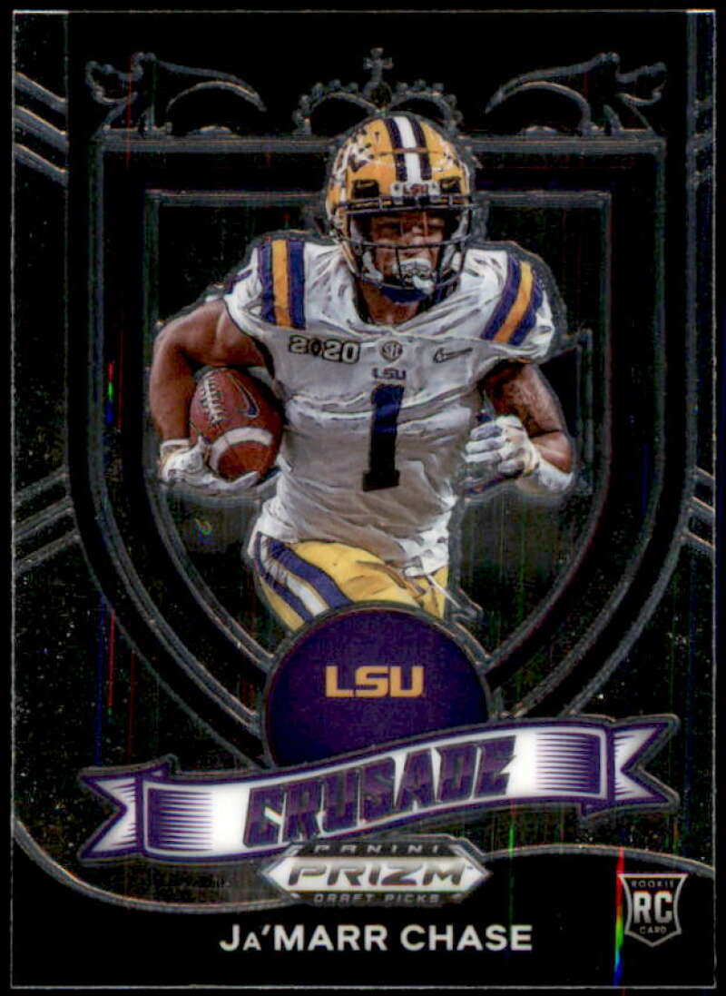 Ja'Marr Chase Rookie Card 2021 Panini Prizm Draft Picks #162  Image 1