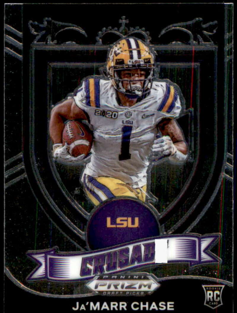 Ja'Marr Chase Rookie Card 2021 Panini Prizm Draft Picks #162  Image 1