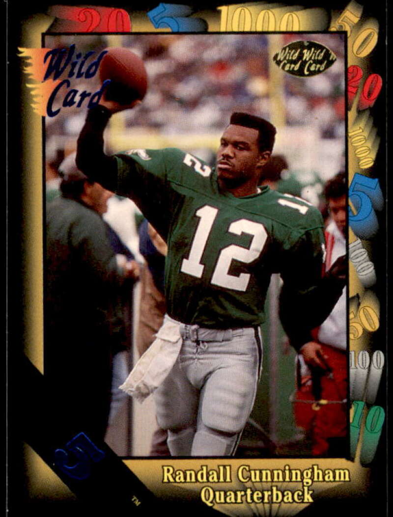 Randall Cunningham Card 1991 Wild Card 5 Stripe #61  Image 1