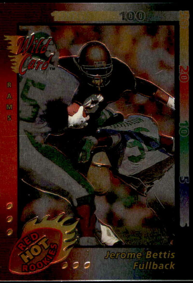 Jerome Bettis Rookie Card 1993 Wild Card Superchrome Red Hot Rookies #SCR3  Image 1