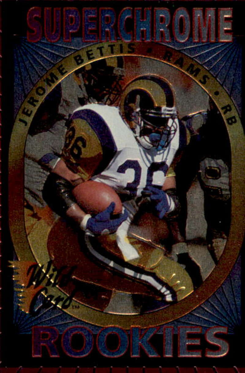 Jerome Bettis Rookie Card 1993 Wild Card Superchrome Rookies #39  Image 1