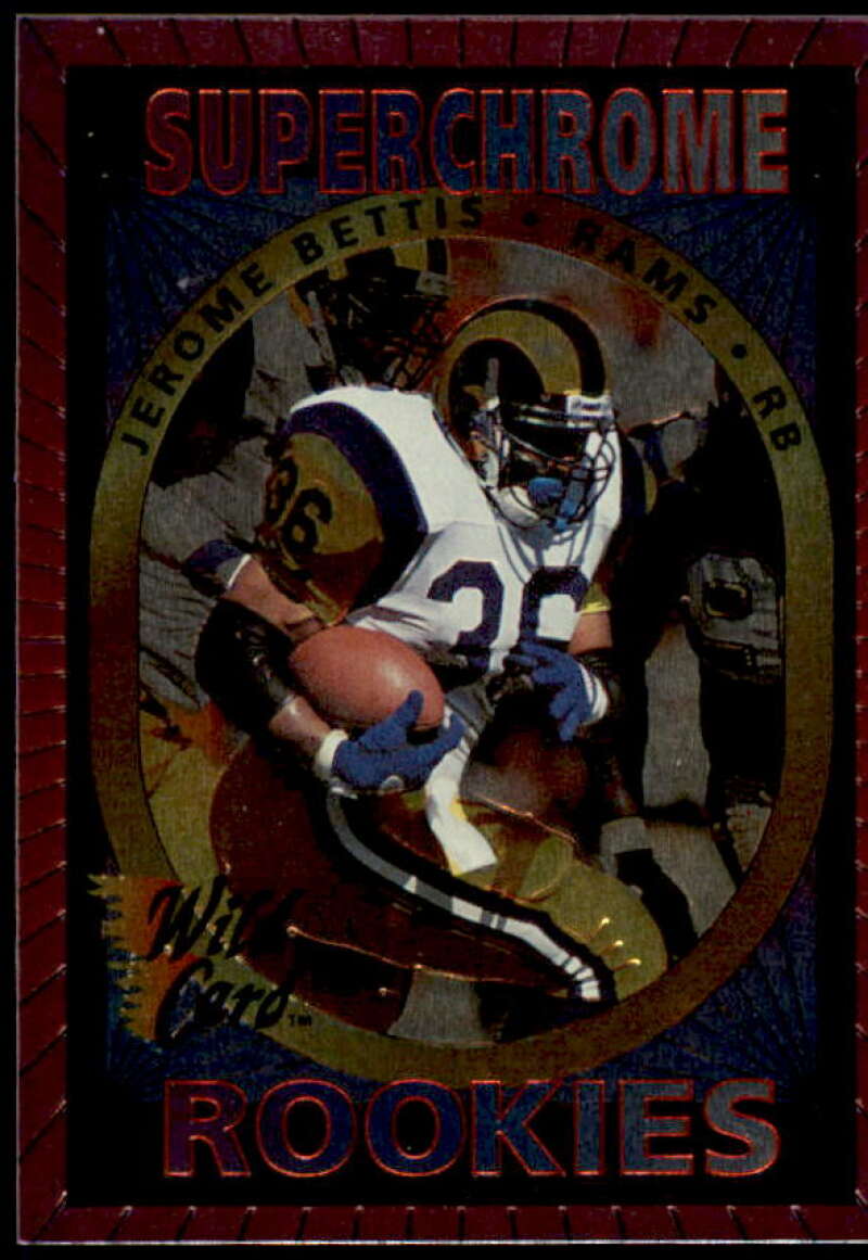 Jerome Bettis Rookie Card 1993 Wild Card Superchrome Rookies #39  Image 1