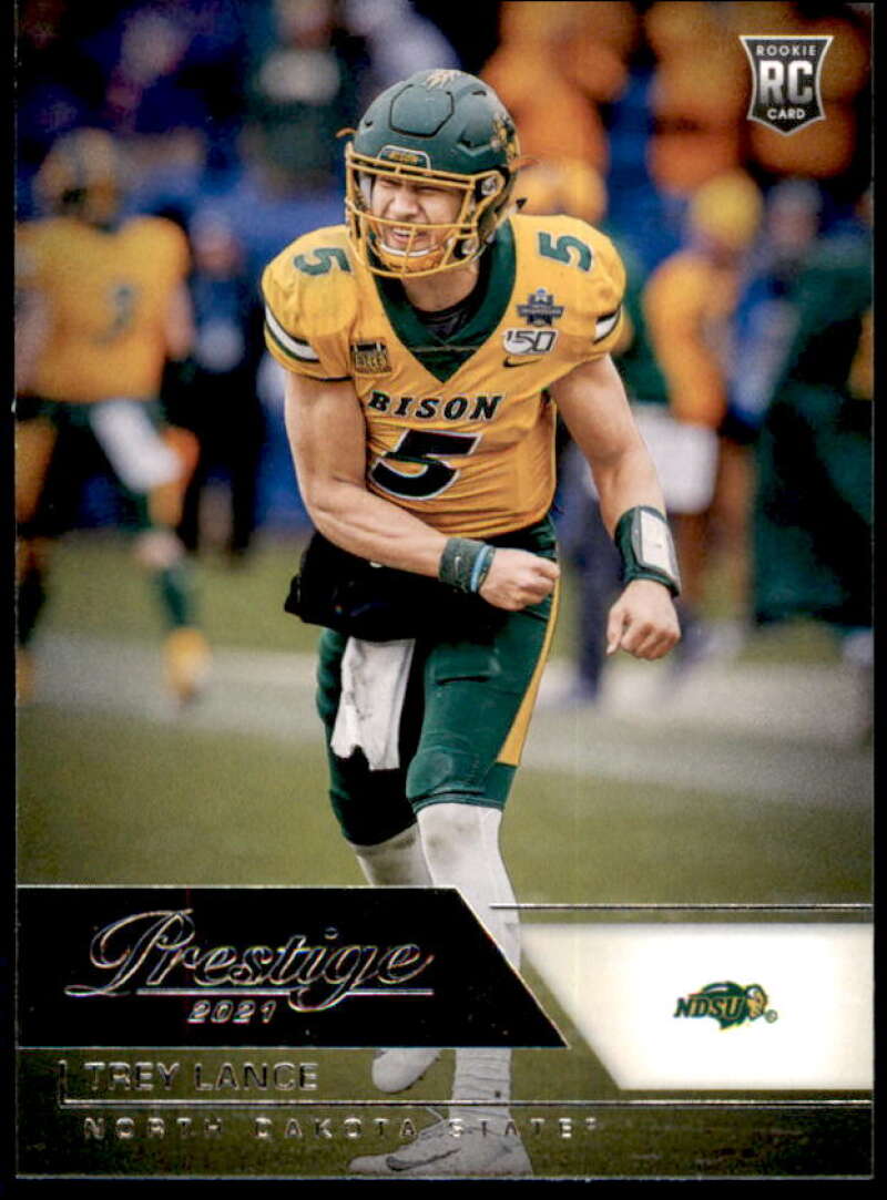 Trey Lance Rookie Card 2021 Panini Chronicles Draft Picks Prestige #81  Image 1