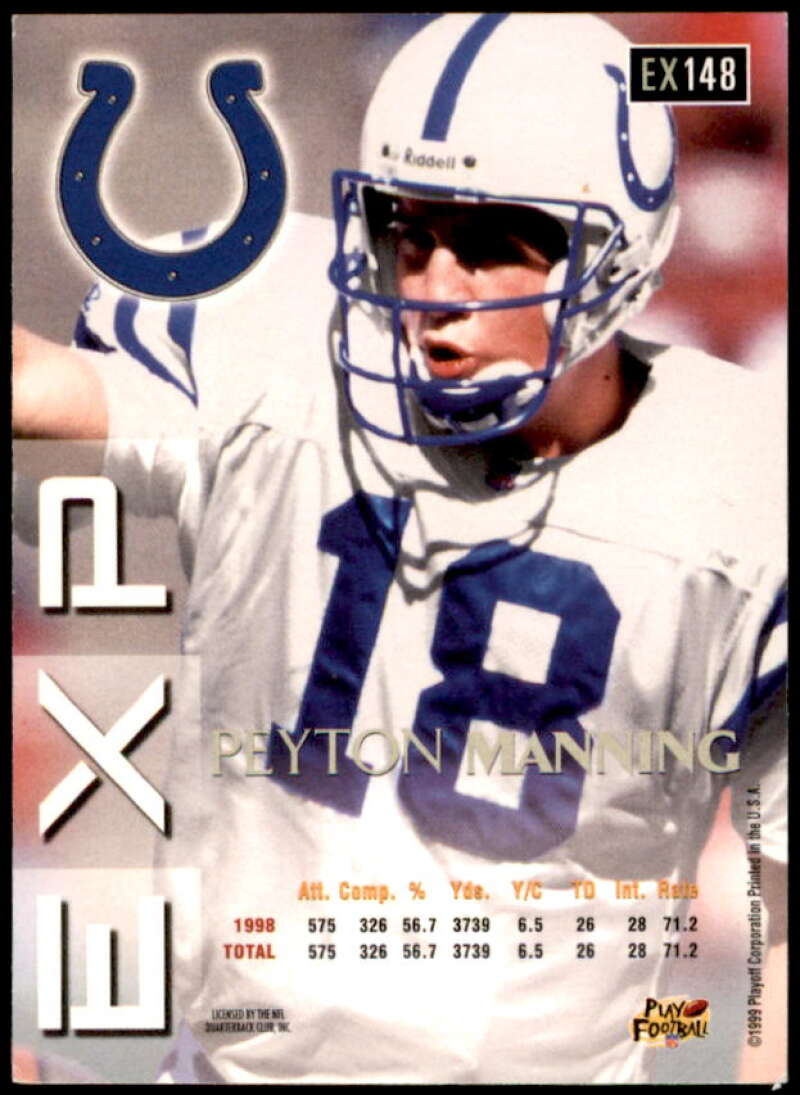 Peyton Manning Card 1999 Playoff Prestige EXP #148  Image 2