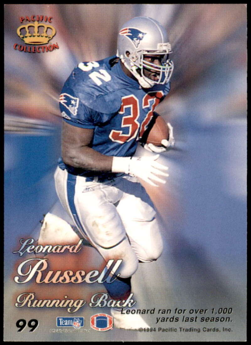 Leonard Russell Card 1994 Pacific Prisms Gold #99  Image 2