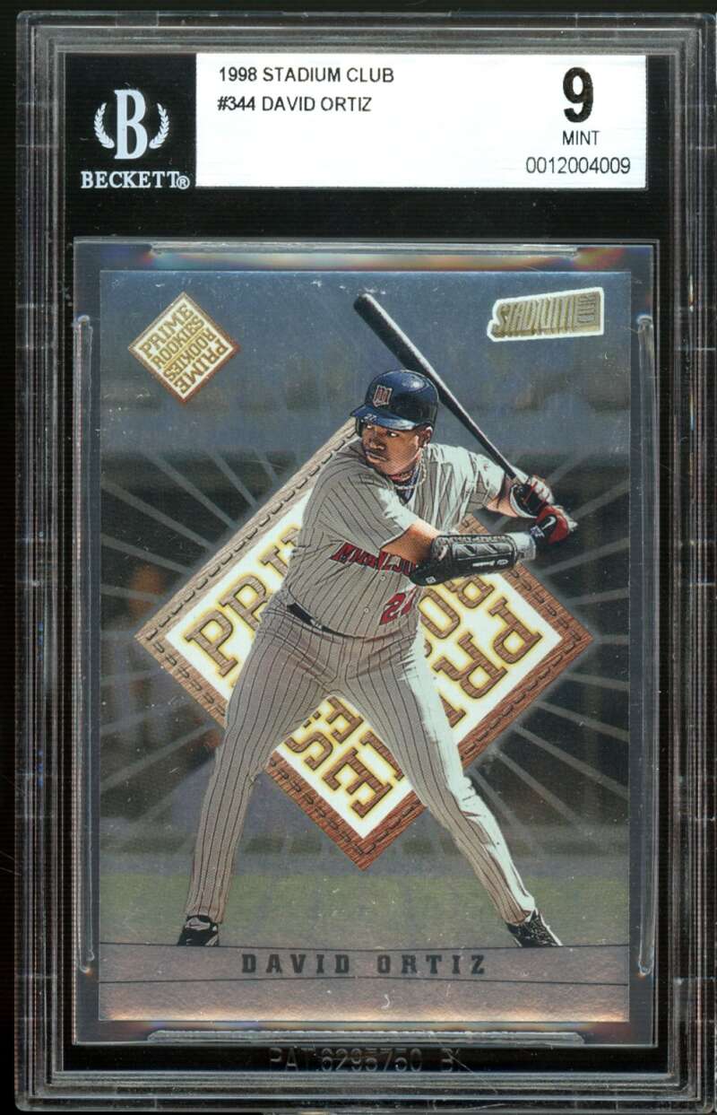 David Ortiz Rookie Card 1998 Stadium Club #344 BGS 9 Image 1