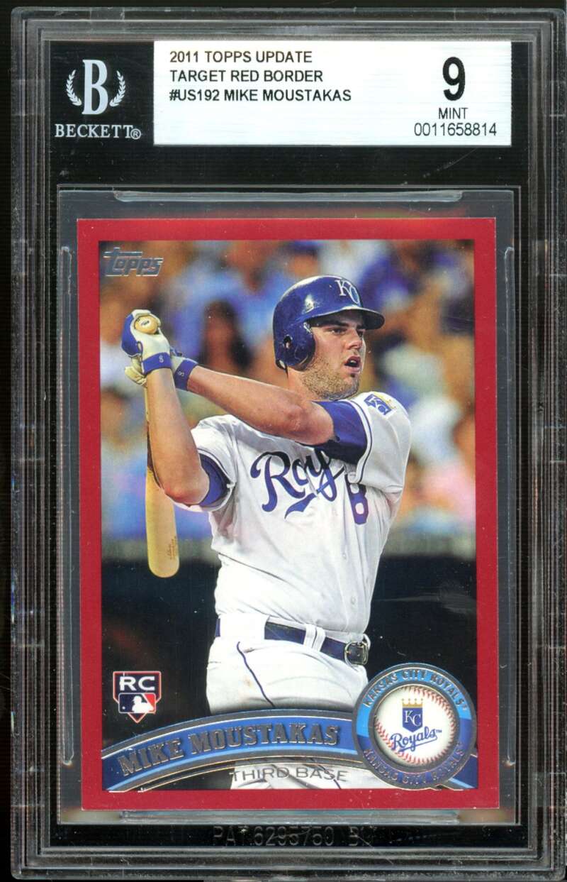 Mike Moustakas Rookie Card 2011 Topps Update Target Border #US192 BGS 9 Image 1