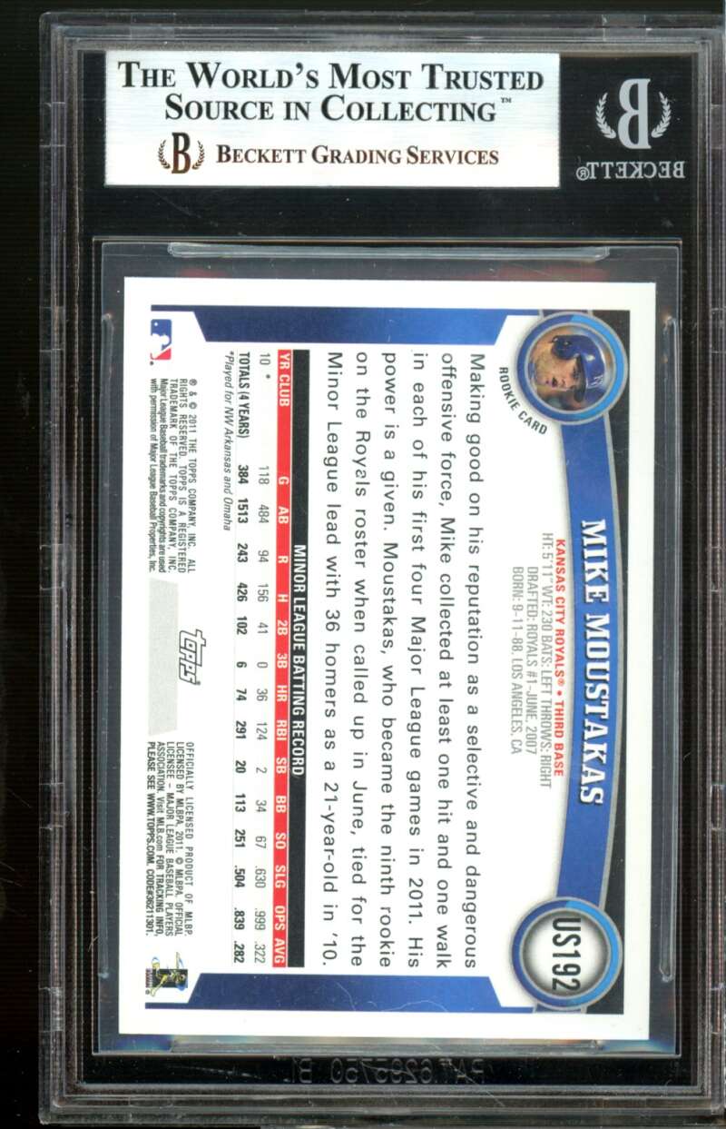 Mike Moustakas Rookie Card 2011 Topps Update Target Border #US192 BGS 9 Image 2